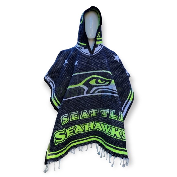Seattle Seahawks Hooded Poncho - Picture 1 of 3